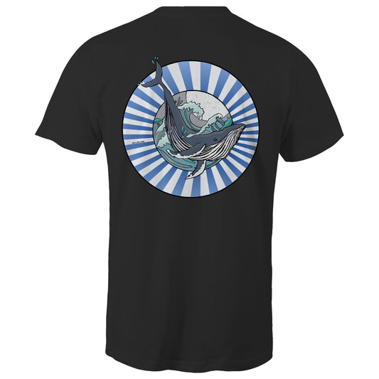 Staple Men's T-Shirt - Whale and the Moon Back print