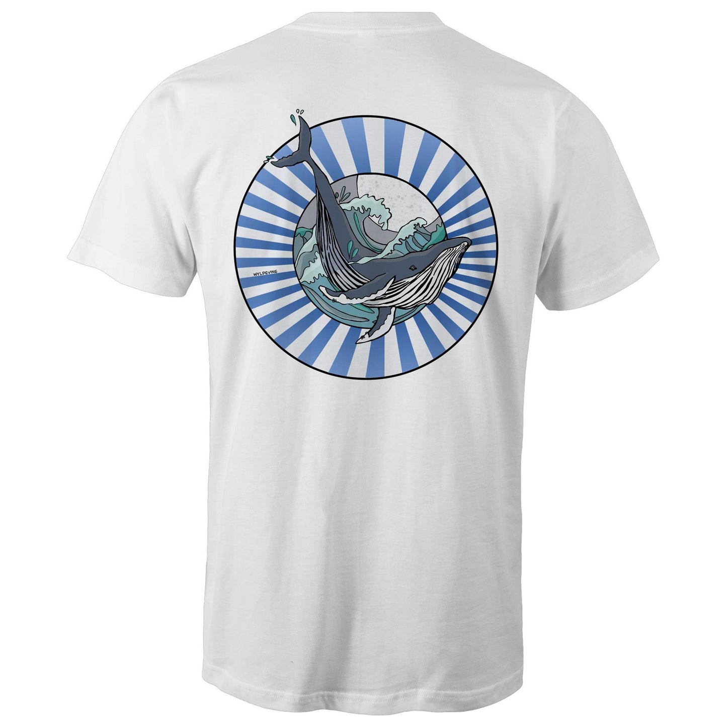 Staple Men's T-Shirt - Whale and the Moon Back print