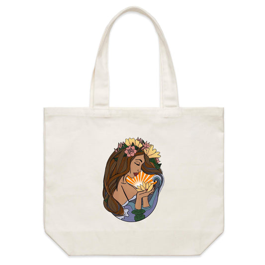 Lotus - Shoulder Canvas Tote Bag