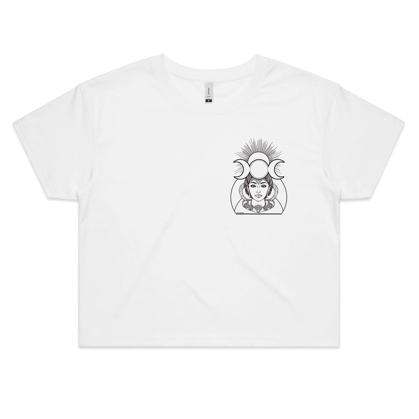 Goddess pocket print - Women's Crop Tee,