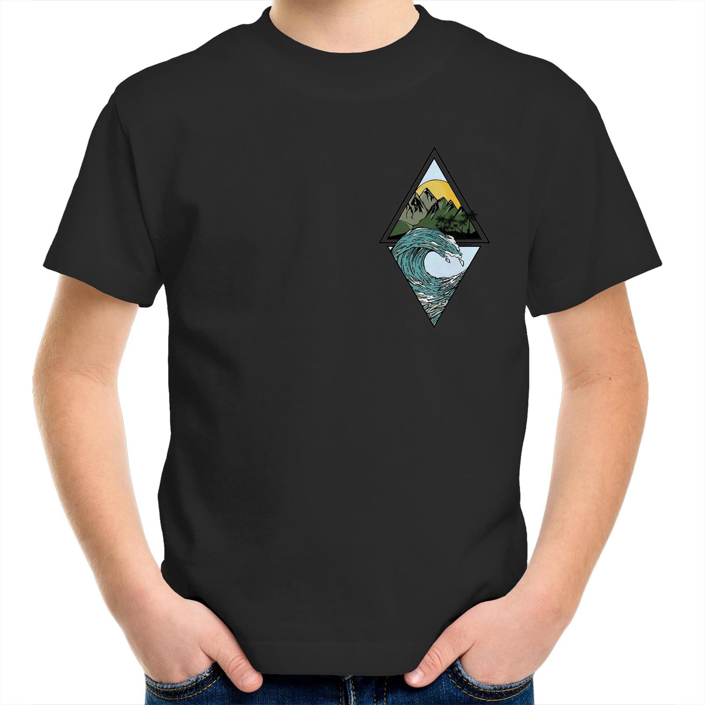 Kids Youth Crew T-Shirt - Oceanside pocket print