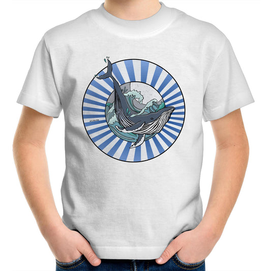 Kids Youth Crew T-Shirt - Whale and the Moon