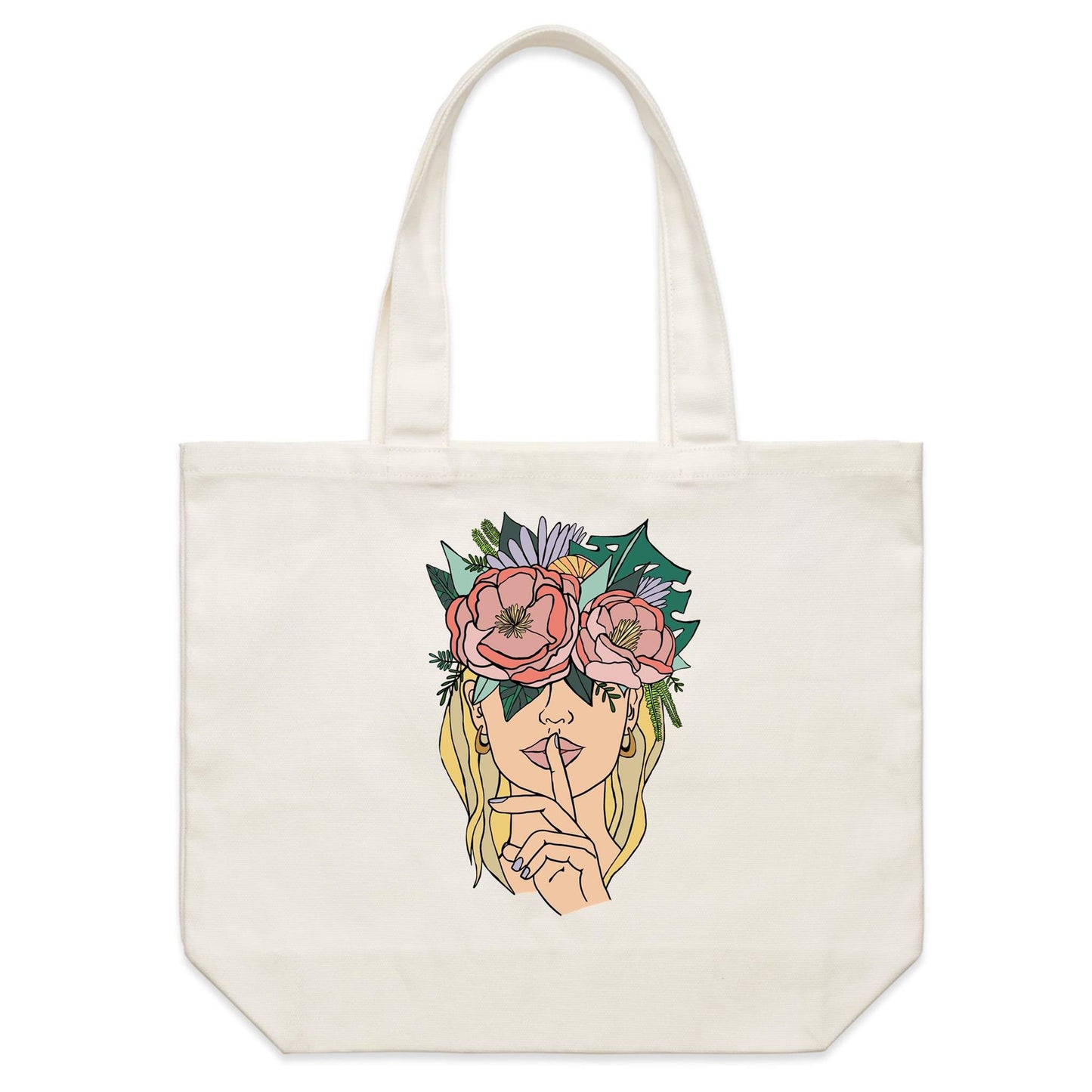 Shoulder Canvas Tote Bag - Whisper