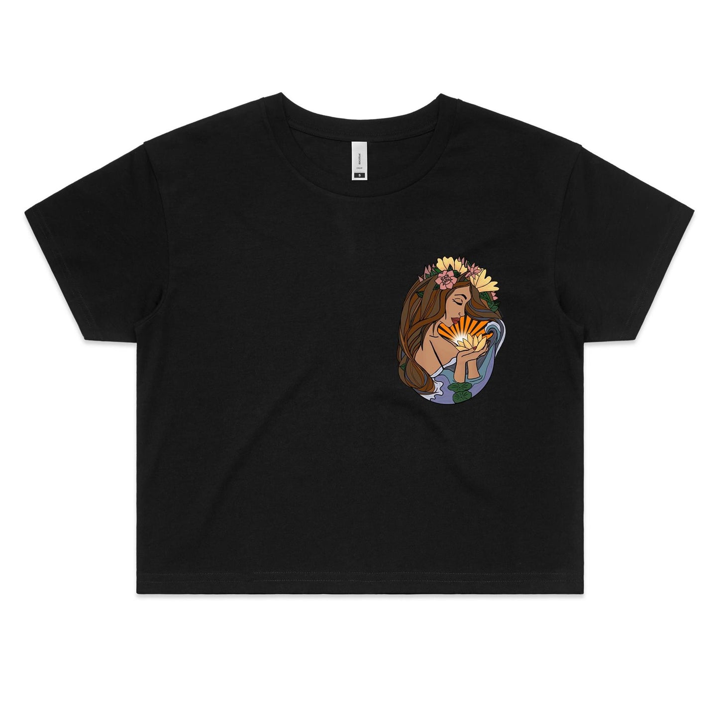 Women's Crop Tee - Lotus